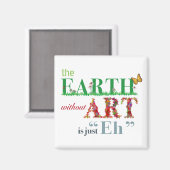 Aarde zonder kunst is de grappige magneet (Voorkant / Achterkant)
