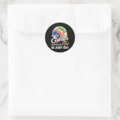 Aarde zonder kunst is gewoon de Dag van de Aarde P Ronde Sticker (Tas)
