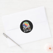 Aarde zonder kunst is gewoon de Dag van de Aarde P Ronde Sticker (Envelop)