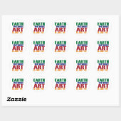 Aarde zonder kunst is gewoon de ronde sticker (Vel)