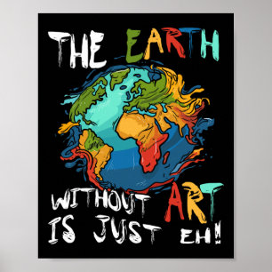 Aarde zonder kunst is gewoon een dag van de aarde  poster