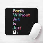 Aarde zonder kunst is gewoon een schimmelige Aarde Muismat (Met muis)