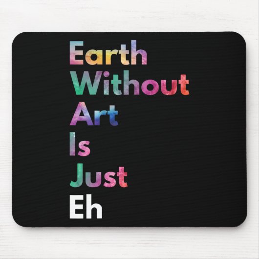Aarde zonder kunst is gewoon een schimmelige Aarde Muismat (Voorkant)