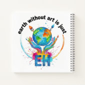 Aarde zonder kunst is gewoon eh creatieve kunstena notitieboek (Achterkant)