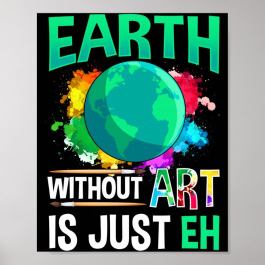 Aarde Zonder Kunst Is Gewoon Eh Grappige Kunstenaa Poster (Voorkant)