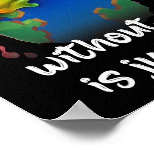 Aarde zonder kunst is gewoon kunst op aarde poster (Hoek)