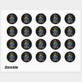 Aarde zonder kunst is gewoon kunst op aarde ronde sticker (Vel)