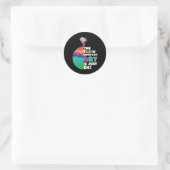 Aarde zonder kunst is gewoon kunst op aarde ronde sticker (Tas)