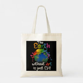 Aarde zonder kunst is gewoon kunst op aarde tote bag (Achterkant)