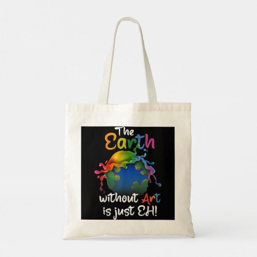 Aarde zonder kunst is gewoon kunst op aarde tote bag (Achterkant)