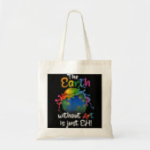 Aarde zonder kunst is gewoon kunst op aarde tote bag (Voorkant)