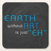 Aarde zonder kunst kartonnen onderzetters (Voorkant)