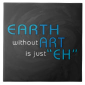 Aarde zonder kunst tegeltje (Voorkant)