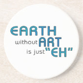 Aarde zonder kunst zandsteen onderzetter (Voorkant)