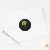 Aarde Zonnebloem Planeet Red de planeet Aarde Dag Ronde Sticker (Envelop)