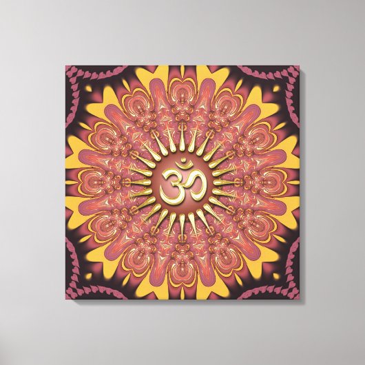 Aarde Zonneschijn Aum Nieuwe Tijd Ingepakt Canvas Afdruk (Voorkant)