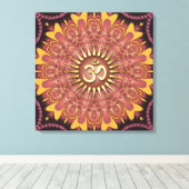 Aarde Zonneschijn Aum Nieuwe Tijd Ingepakt Canvas Afdruk (Insitu (Houten vloer))