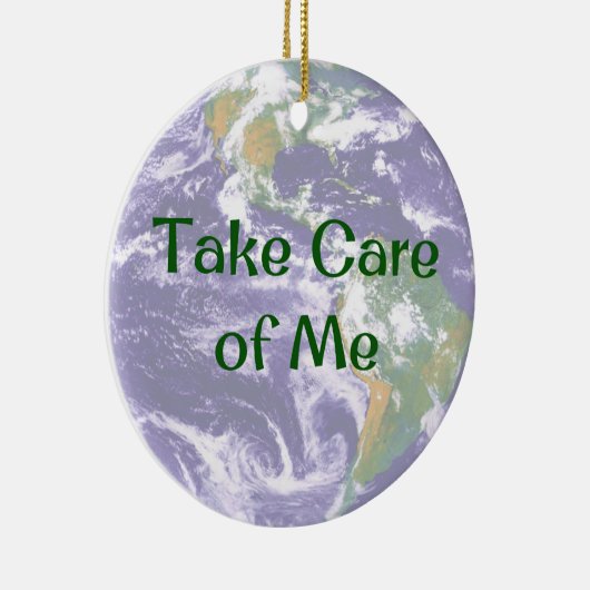 Aarde zorg voor me kerstversiering keramisch ornament (Rechts)