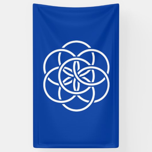 aardeblauwe planeet vlag terra - symbool van de me spandoek (Verticaal)