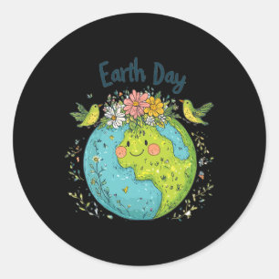 Aardedag 2025 Ga Planeti T's Jouw Aardedag Schatti Ronde Sticker