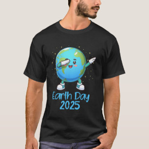 Aardedag 2025 Planeet Aarde Dabbing Bol Grafisch T-shirt