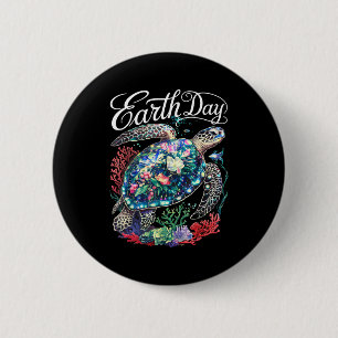 Aardedag 2025 Zee Schildpad Herstel Aarde Red De A Ronde Button 5,7 Cm