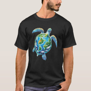 Aardedag 2025 Zeeschildpad Red de Planeet Vrouwen  T-shirt