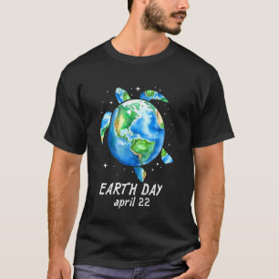 Aardedag 2025 Zeeschildpad Sla de Planeet Op Vrouw T-shirt