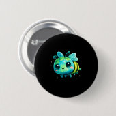 Aardedag 2026 bijen kunst ronde button 5,7 cm (Voorkant /achterkant)