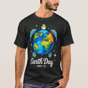 Aardedag 2026 herstel aarde zee aardedag schildpad t-shirt