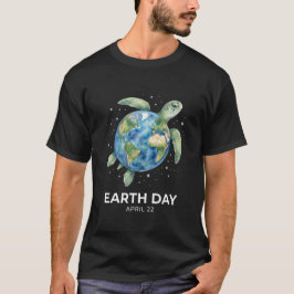 Aardedag 22 april schildpad slogan oceaan redden  t-shirt