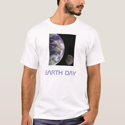 Aardedag - Aarde en maan T-shirt (Voorkant)