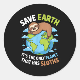 Aardedag aarde redden de enige planeet die heeft ronde sticker