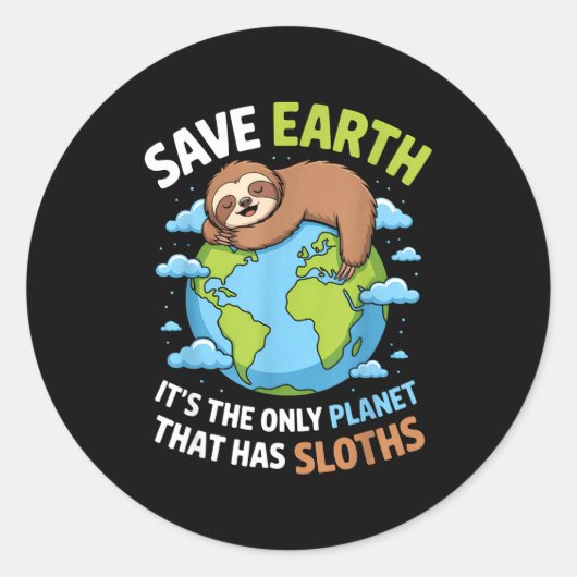 Aardedag aarde redden de enige planeet die heeft ronde sticker (Voorkant)