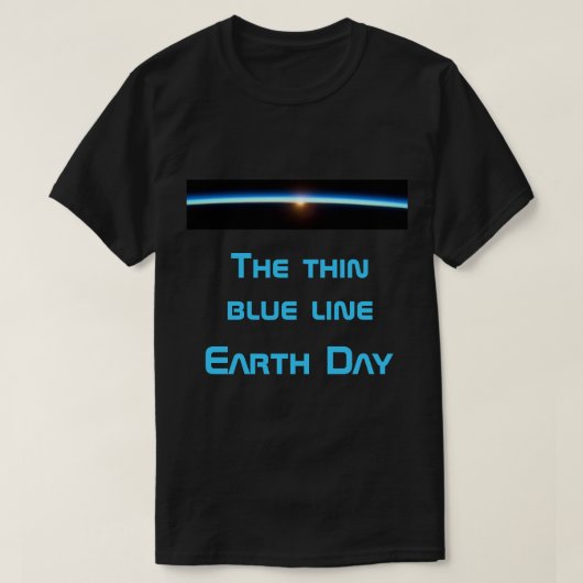 Aardedag - De dunne blauwe lijn T-shirt (Design voorkant)