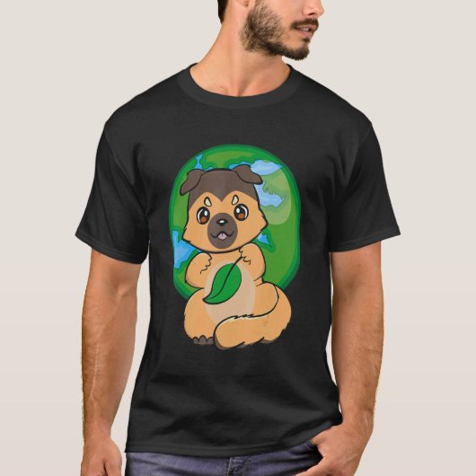 Aardedag Elke dag Duitse herder Wereld Aarde Dag T-shirt (Voorkant)