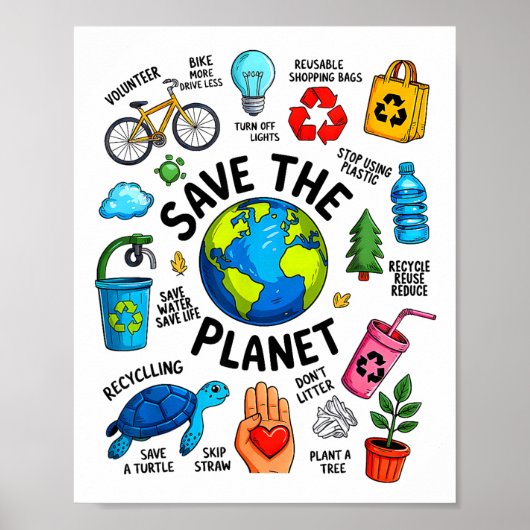 Aardedag elke dag Er is geen planeet B Red de Poster (Voorkant)