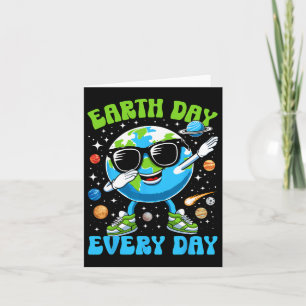 Aardedag elke dag Funny Dabbing Aarde Jongens Kids Kaart