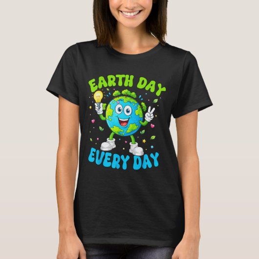 Aardedag elke dag grappige aarde 2026 leraar kinde t-shirt (Voorkant)