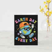 Aardedag elke dag Grappige Aardedag 2025 Kinderen Kaart (Gele Bloem)