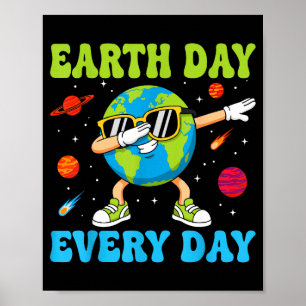 Aardedag elke dag grappige dabbing aarde jongens k poster
