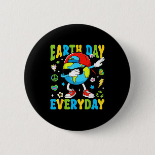 Aardedag Elke Dag Grappige Dabbing Planeet Peuter Ronde Button 5,7 Cm