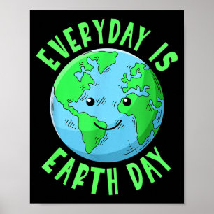 Aardedag elke dag Kinderen redden aarde redden pla Poster