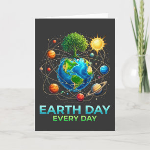 Aardedag Elke Dag Planeet Aarde Zonnestelsel Boom Kaart