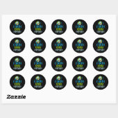 Aardedag elke dag planeetjubileum grappige aarde ronde sticker (Vel)