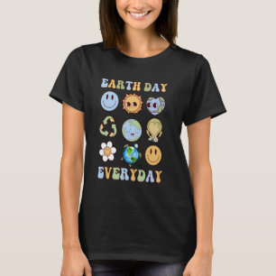 Aardedag elke dag Retro voor Leraren Kinderen Mann T-shirt
