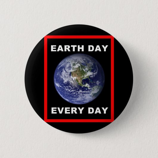 Aardedag elke dag ronde button 5,7 cm (Voorkant)