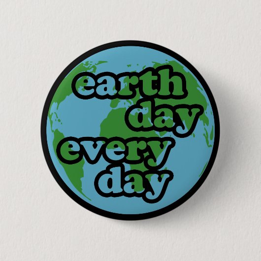 Aardedag elke dag ronde button 5,7 cm (Voorkant)