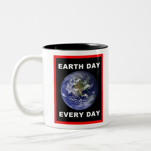 Aardedag elke dag tweekleurige koffiemok (Links)
