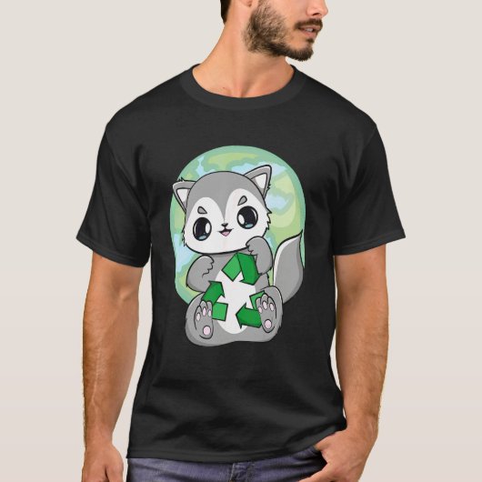 Aardedag Elke Dag Wolf En Recycle T-shirt (Voorkant)